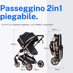 Passeggino 2in1 regolabile