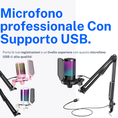 Microfono Professionale Con Supporto USB